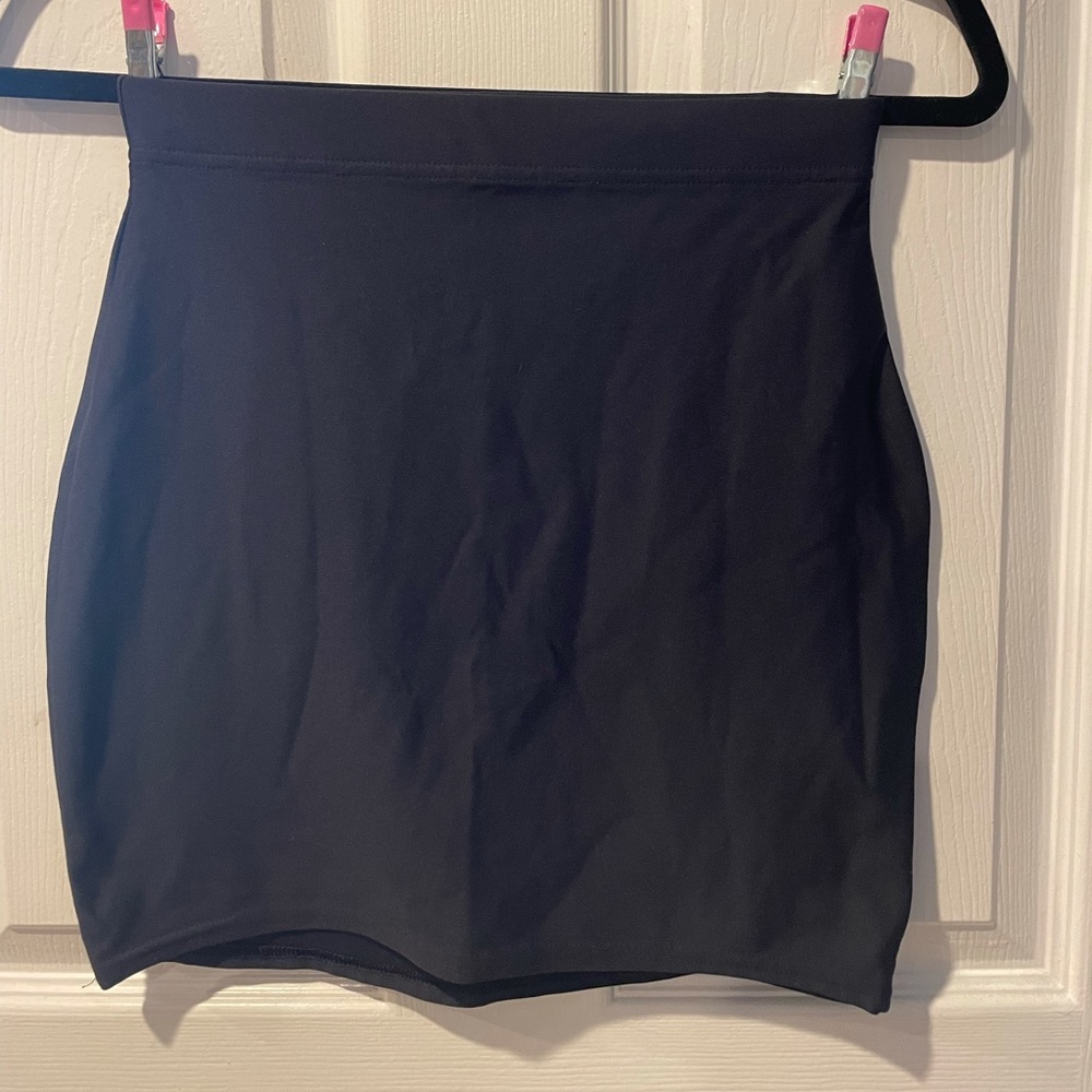 Blackmilk clothing matte black pencil skirt